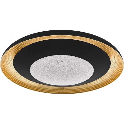 229,95 € Free Shipping | Indoor ceiling light Eglo 24W Round Shape Ø 49 cm. Remote control Living room, dining room and bedroom. Steel and PMMA. Golden Color