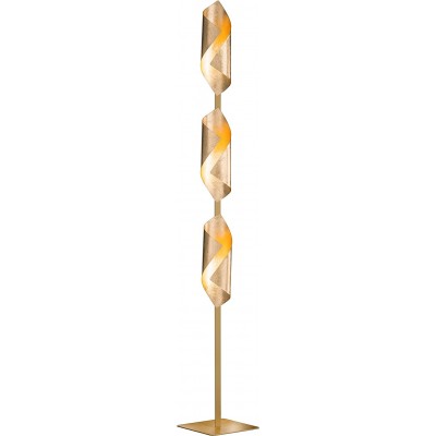 Floor lamp 9W 142×20 cm. Living room, dining room and bedroom. Retro Style. PMMA and Metal casting. Golden Color