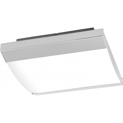 162,95 € Free Shipping | Indoor ceiling light Eglo 5W Square Shape 35×35 cm. Living room, dining room and bedroom. Steel and PMMA. Plated chrome Color