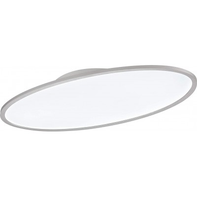 Indoor ceiling light 35W Round Shape 80×40 cm. Remote control Dining room, bedroom and lobby. Modern Style. PMMA and Metal casting. Plated chrome Color