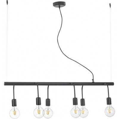 Lampe à suspension 8W Façonner Sphérique 140×100 cm. 6 points lumineux Salle, chambre et hall. Style moderne. Métal. Couleur noir