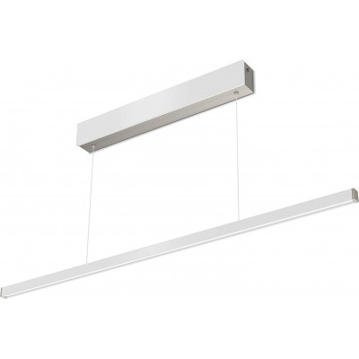 吊灯 13W 拉长的 形状 90×2 cm. LED 带遥控器 客厅, 饭厅 和 大堂设施. 铝. 白色的 颜色