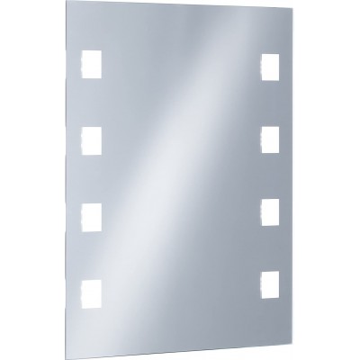 屋内ウォールライト 19W 長方形 形状 70×56 cm. リビングルーム, ダイニングルーム そして ベッドルーム. 金属 そして ガラス. 銀 カラー