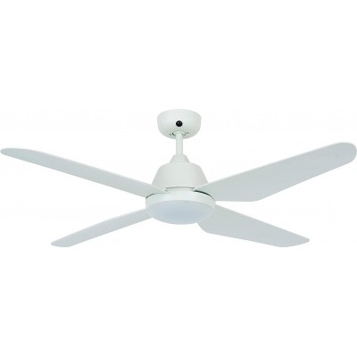 257,95 € Free Shipping | Ceiling fan with light 47W Ø 122 cm. 4 vanes-blades. LED lighting. Remote control Living room, bedroom and lobby. Modern Style. PMMA. White Color