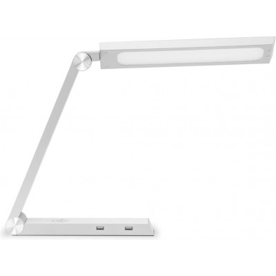 Lampada de escritorio 5W Forma Alongada 32×28 cm. Conexão USB Sala de jantar, quarto e salão. Estilo moderno. PMMA. Cor branco