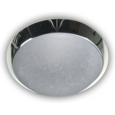 屋内シーリングライト 円形 形状 40×40 cm. センサー。リング状のデザイン リビングルーム, ダイニングルーム そして ロビー. 結晶 そして 金属. メッキクローム カラー