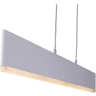 吊灯 拉长的 形状 120×7 cm. LED 客厅, 卧室 和 大堂设施. 铝. 白色的 颜色