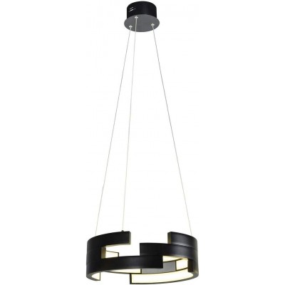 Lampada a sospensione Forma Rotonda 55×55 cm. LED Sala da pranzo, camera da letto e atrio. Stile moderno. Alluminio. Colore nero