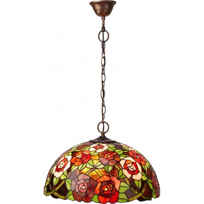 Lámpara colgante Forma Esférica 46×46 cm. Diseño floral Salón, comedor y dormitorio. Estilo diseño. Cristal