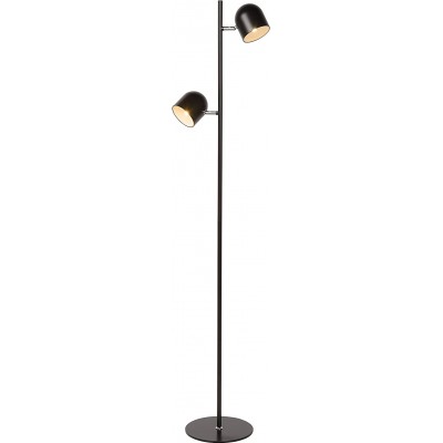 Floor lamp 10W 2700K Very warm light. Extended Shape 141×32 cm. Double adjustable focus Living room, dining room and lobby. Modern Style. Metal casting. Black Color