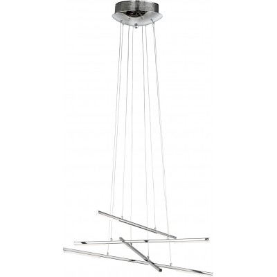 Lámpara colgante 3W Forma Alargada 150×62 cm. LED Salón, comedor y dormitorio. Estilo moderno. Metal. Color cromado