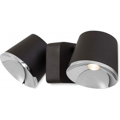 Foco para interior 14W Forma Cónica Doble foco LED orientable Salón, comedor y dormitorio. Estilo moderno. Aluminio. Color negro