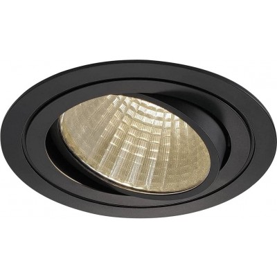 238,95 € Free Shipping | Recessed lighting 25W 3000K Warm light. Round Shape 18×18 cm. Dimmable LED Living room, bedroom and lobby. Modern Style. Aluminum. Black Color