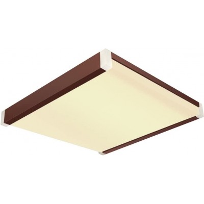 169,95 € Free Shipping | Indoor ceiling light 30W Square Shape 53×52 cm. 4-level LED lighting control Living room, dining room and bedroom. Modern Style. Aluminum. Brown Color