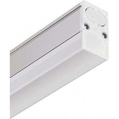 Lampe au plafond 18W Façonner Rectangulaire 12 cm. LED Salle, salle à manger et chambre. Aluminium. Couleur blanc