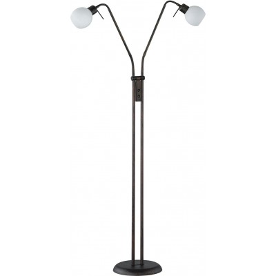 Lampadaire Trio 4W 150×25 cm. Spot LED double Métal. Couleur oxyde