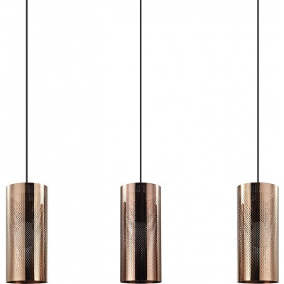 221,95 € Free Shipping | Hanging lamp Eglo 40W Extended Shape 110×89 cm. Triple LED spotlight Dining room. Industrial Style. Steel and Glass