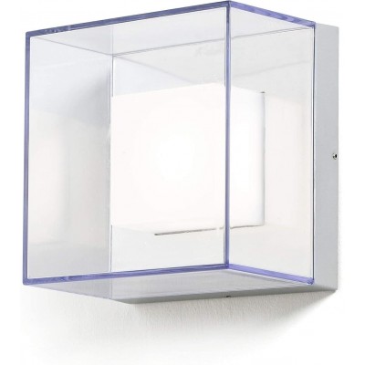 Aplique de parede ao ar livre 9W 21×21 cm. 9 pontos de luz LED Alumínio