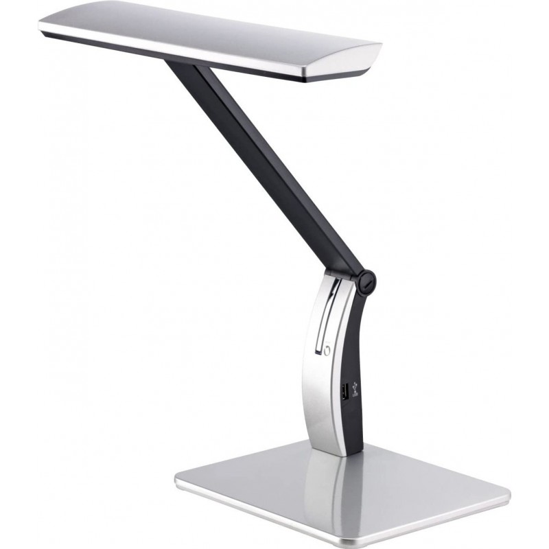 197,95 € Free Shipping | Desk lamp 6500K Cold light. Rectangular Shape 54×20 cm. Adjustable. USB connection Living room, dining room and bedroom. PMMA. Silver Color