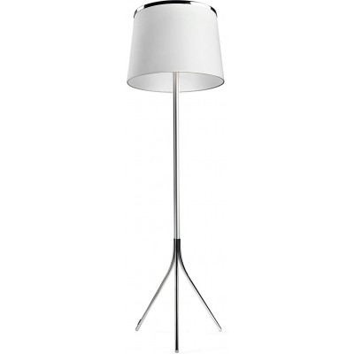 Lámpara de pie 23W Forma Cilíndrica 175×50 cm. Trípode de sujeción Comedor, dormitorio y vestíbulo. Estilo moderno. PMMA. Color blanco
