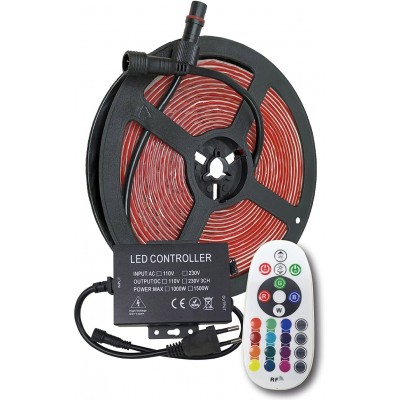 246,95 € Kostenloser Versand | LED-Streifen und Schlauch 12W LED 500 cm. 5 Meter. LED Strip Coil-Reel. einstellbar. Fernbedienung