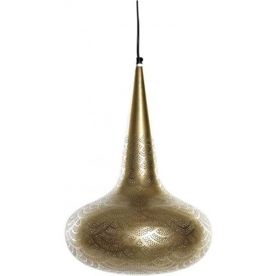123,95 € Free Shipping | Hanging lamp Spherical Shape 70×51 cm. Dining room, bedroom and lobby. PMMA and Metal casting. Golden Color