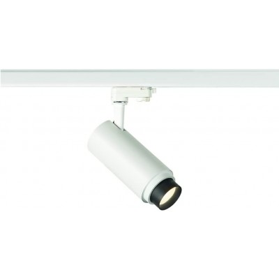 Внутренний точечный светильник 20W Цилиндрический Форма 33×17 cm. Регулируемый светодиод. Трехфазная система рельс-рельс Гостинная, столовая и спальная комната. Алюминий. Белый Цвет