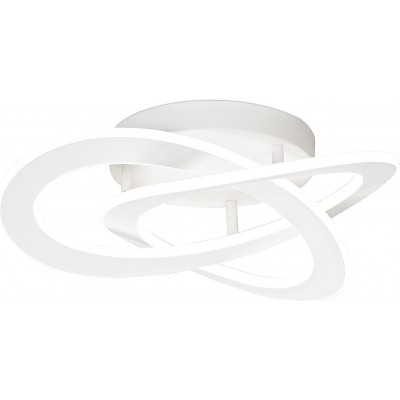 シーリングランプ 40W 円形 形状 49×49 cm. ダイニングルーム, ベッドルーム そして ロビー. モダン スタイル. 鋼 そして アルミニウム. 白い カラー