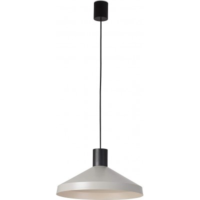107,95 € Free Shipping | Hanging lamp 15W Conical Shape Ø 40 cm. Dining room, bedroom and lobby. Metal casting. Gray Color