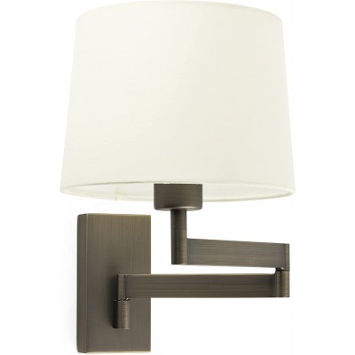 Lampada da parete per interni 15W Forma Cilindrica 30×22 cm. Articolabile Camera da letto. Stile classico. Acciaio e Alluminio. Colore bianca