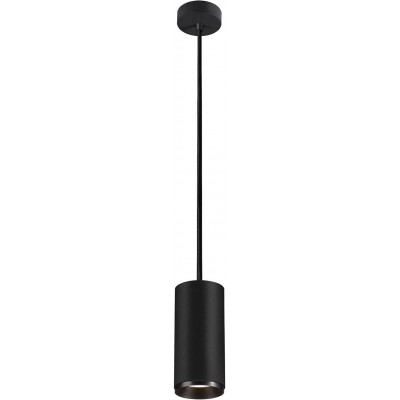 Lampada a sospensione 28W Forma Cilindrica 10×10 cm. LED regolabile in posizione Soggiorno, sala da pranzo e camera da letto. Stile moderno. Policarbonato. Colore nero