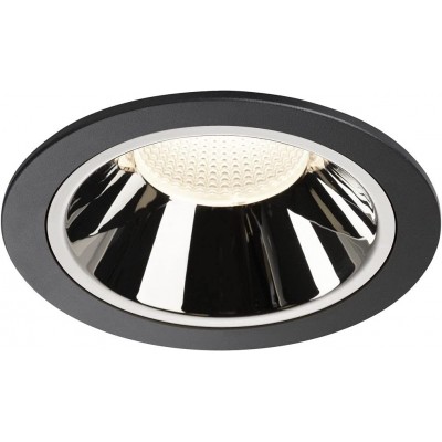 203,95 € Free Shipping | Recessed lighting 37W Round Shape 16×16 cm. LED Living room, dining room and lobby. Modern Style. Polycarbonate. Black Color