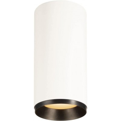 Faretto da interno Forma Cilindrica 21×10 cm. LED regolabile in posizione Soggiorno, camera da letto e atrio. Stile moderno. Alluminio e PMMA. Colore bianca