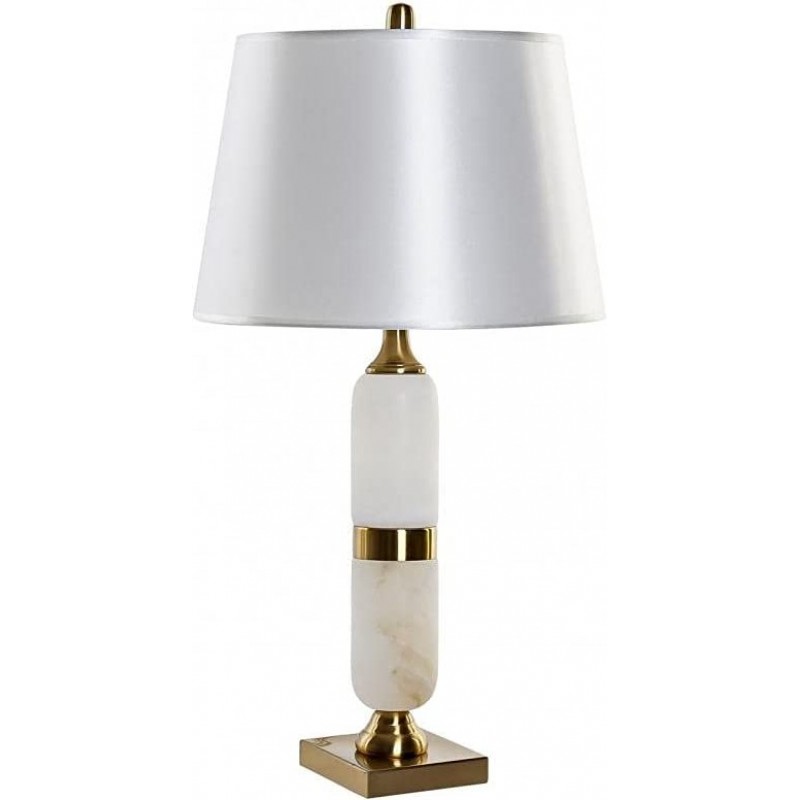 233,95 € Free Shipping | Table lamp Conical Shape 73×38 cm. Living room, dining room and lobby. Metal casting and Textile. White Color