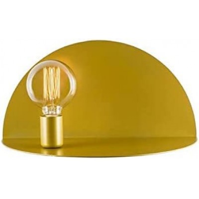 Indoor wall light 100W Round Shape 42×22 cm. Slide tray Living room, dining room and bedroom. Metal casting. Golden Color