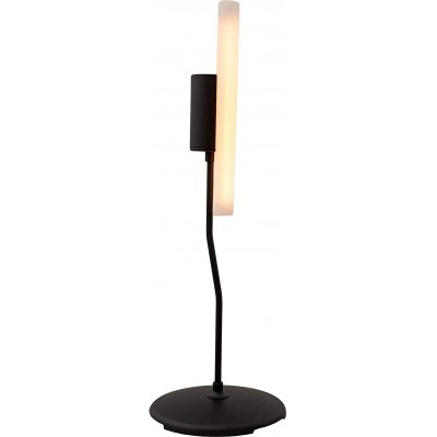 Lampada da tavolo 60W Forma Estesa 56×25 cm. Sala da pranzo, camera da letto e atrio. Stile moderno. Metallo e Tessile. Colore nero