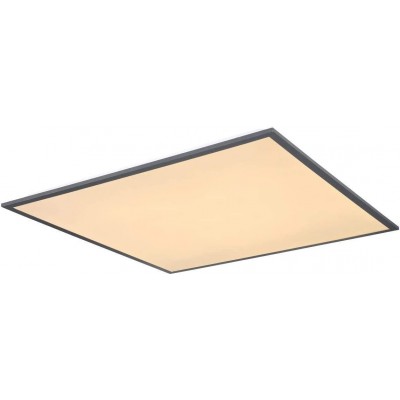 169,95 € Free Shipping | Indoor ceiling light 36W Square Shape 59×59 cm. Living room, dining room and lobby. Acrylic and Aluminum. Aluminum Color