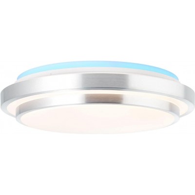 237,95 € Free Shipping | Indoor ceiling light 32W Round Shape 16 cm. LED Living room, dining room and lobby. PMMA and Metal casting. Silver Color