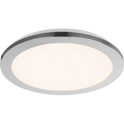 123,95 € Envío gratis | Plafón de interior 45×45 cm. LED Cristal, pmma y vidrio. Color gris