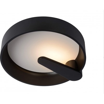 264,95 € Free Shipping | Ceiling lamp 15W Round Shape 40×40 cm. Dining room, bedroom and lobby. Modern Style. Polycarbonate. Black Color