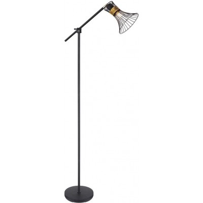 175,95 € Free Shipping | Floor lamp 60W Conical Shape Ø 5 cm. Articulated focus Living room, dining room and lobby. Modern Style. Metal casting. Black Color
