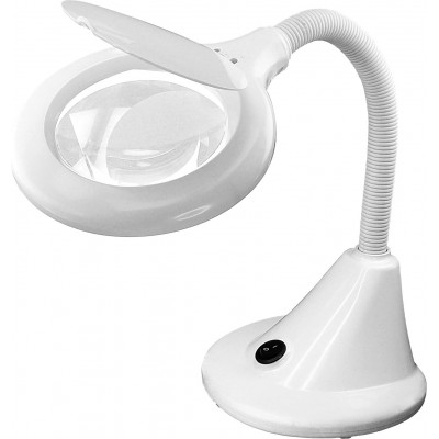 Lampada tecnica 5W 28×20 cm. Lente d'ingrandimento illuminata a LED Bicchiere. Colore bianca