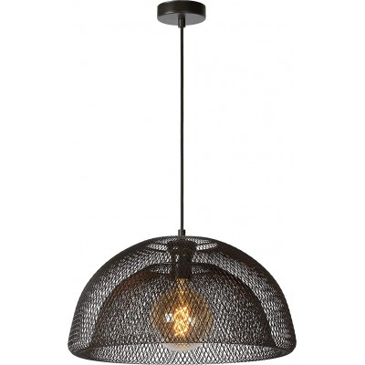 228,95 € Free Shipping | Hanging lamp 60W Spherical Shape 155×46 cm. Living room, dining room and bedroom. Vintage Style. Metal casting and Textile. Black Color
