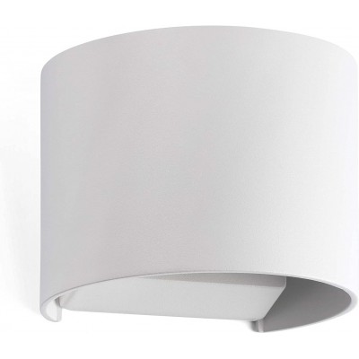 室内壁灯 3W 圆柱型 形状 14×11 cm. 两路LED光输出 饭厅, 卧室 和 大堂设施. 现代的 风格. 铝. 白色的 颜色