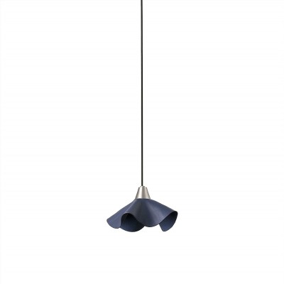 62,95 € Free Shipping | Hanging lamp 5W Round Shape 20×20 cm. LED Living room, bedroom and lobby. Aluminum. Blue Color