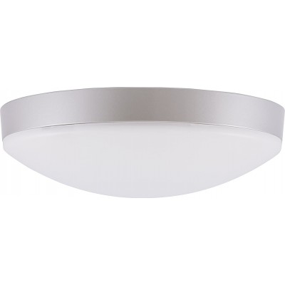 Indoor ceiling light 23W Round Shape 28×28 cm. Dimmable light Dining room, bedroom and lobby. Classic Style. Aluminum. Silver Color