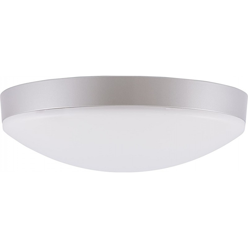 113,95 € Free Shipping | Indoor ceiling light 23W Round Shape 28×28 cm. Dimmable light Dining room, bedroom and lobby. Classic Style. Aluminum. Silver Color