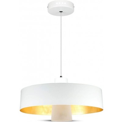 Lampe à suspension 7W Façonner Cylindrique 122×34 cm. Salle, salle à manger et chambre. Style moderne. Métal. Couleur blanc
