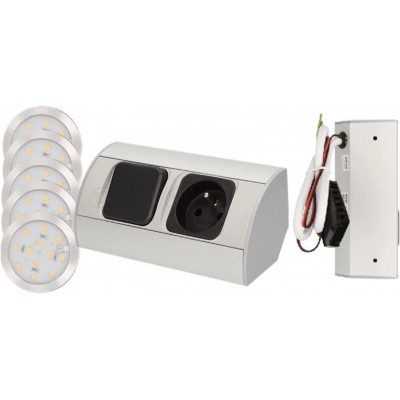 39,95 € Envoi gratuit | Éclairage de meubles 2W 44×9 cm. Kit LED avec interrupteur Aluminium. Couleur blanc