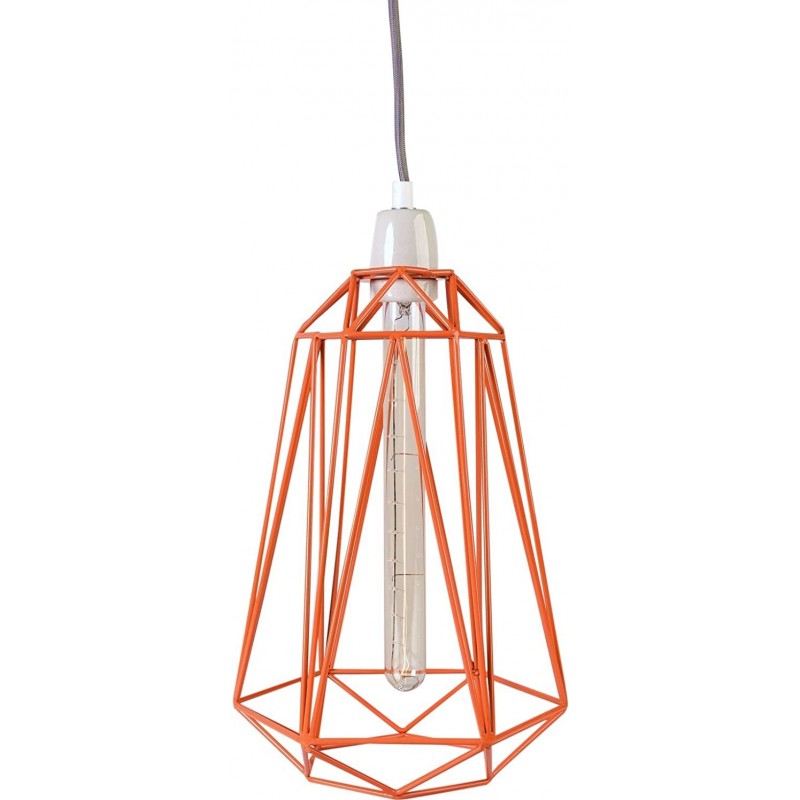 79,95 € Free Shipping | Hanging lamp 39×21 cm. Living room, bedroom and lobby. Industrial Style. Metal casting. Orange Color